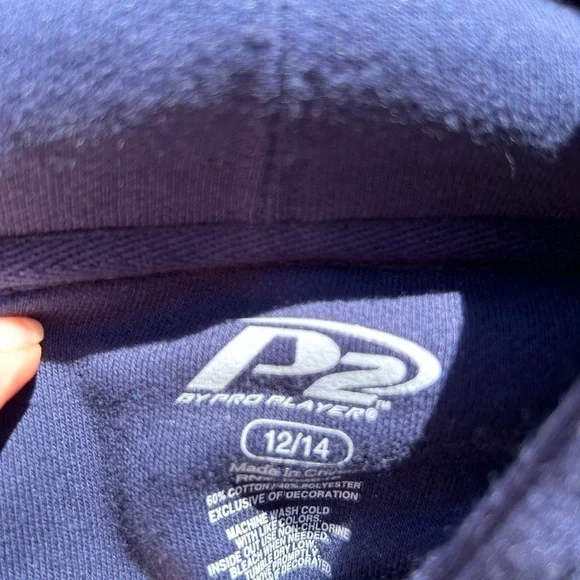 VIRGINIA HOODED SWEATSHIRT. SIZE L 12/14 sequin blue - Picture 4 of 6